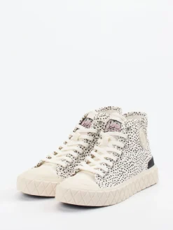 – High-Top Sneaker aus Textil im Dalmatiner-Look*Palladium Sale