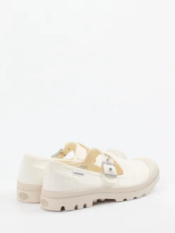Damen Palladium – Mary Jane Sneaker aus Canvas creme