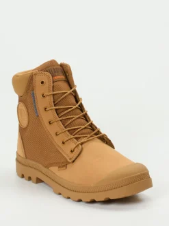 Herren Palladium Unisex Palladium – Schnürboots aus Nubukleder in Camel