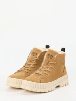 Palladium – Schnürboots aus Veloursleder camel*Palladium Unisex Online