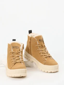 Palladium – Schnürboots aus Veloursleder camel*Palladium Unisex Online