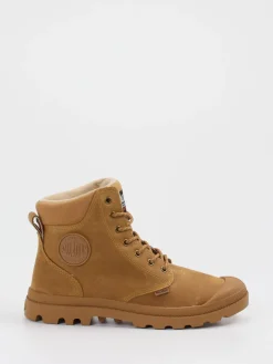 Herren Palladium Herren Palladium – Schnürboots aus Nubukleder honig