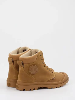 Herren Palladium Herren Palladium – Schnürboots aus Nubukleder honig