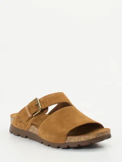 Herren Panama Jack – Komfort-Pantolette aus Veloursleder cognac