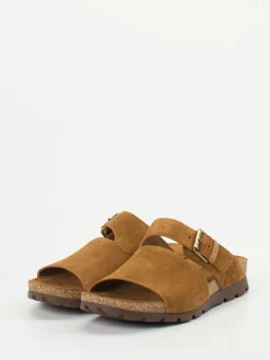 Herren Panama Jack – Komfort-Pantolette aus Veloursleder cognac