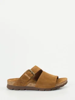 Herren Panama Jack – Komfort-Pantolette aus Veloursleder cognac