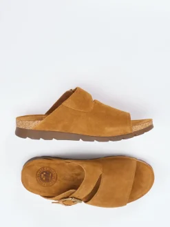 Herren Panama Jack – Komfort-Pantolette aus Veloursleder cognac