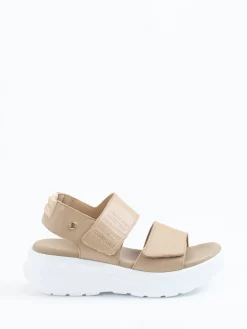 – Plateau-Sandale aus Lammleder Taupe*Panama Jack New