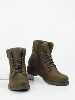 – Schnürboots aus Leder in Oliv*Panama Jack