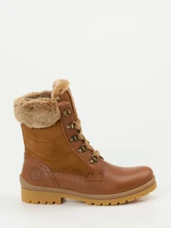 – Schnürstiefelette aus Lammleder cognac*Panama Jack Hot