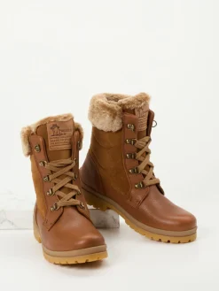 – Schnürstiefelette aus Lammleder cognac*Panama Jack Hot