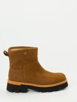Damen Panama Jack – Stiefeletten aus Nubukleder cognacfarben