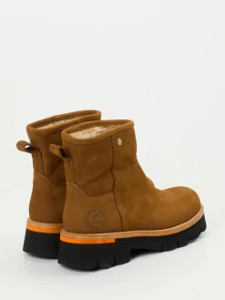 Damen Panama Jack – Stiefeletten aus Nubukleder cognacfarben