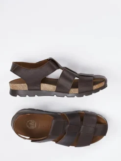 Herren Panama Jack – Trekkingsandalen aus Fettleder Dunkel