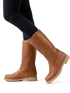 Damen Panama Jack – Winterstiefel aus Kalbleder cognac