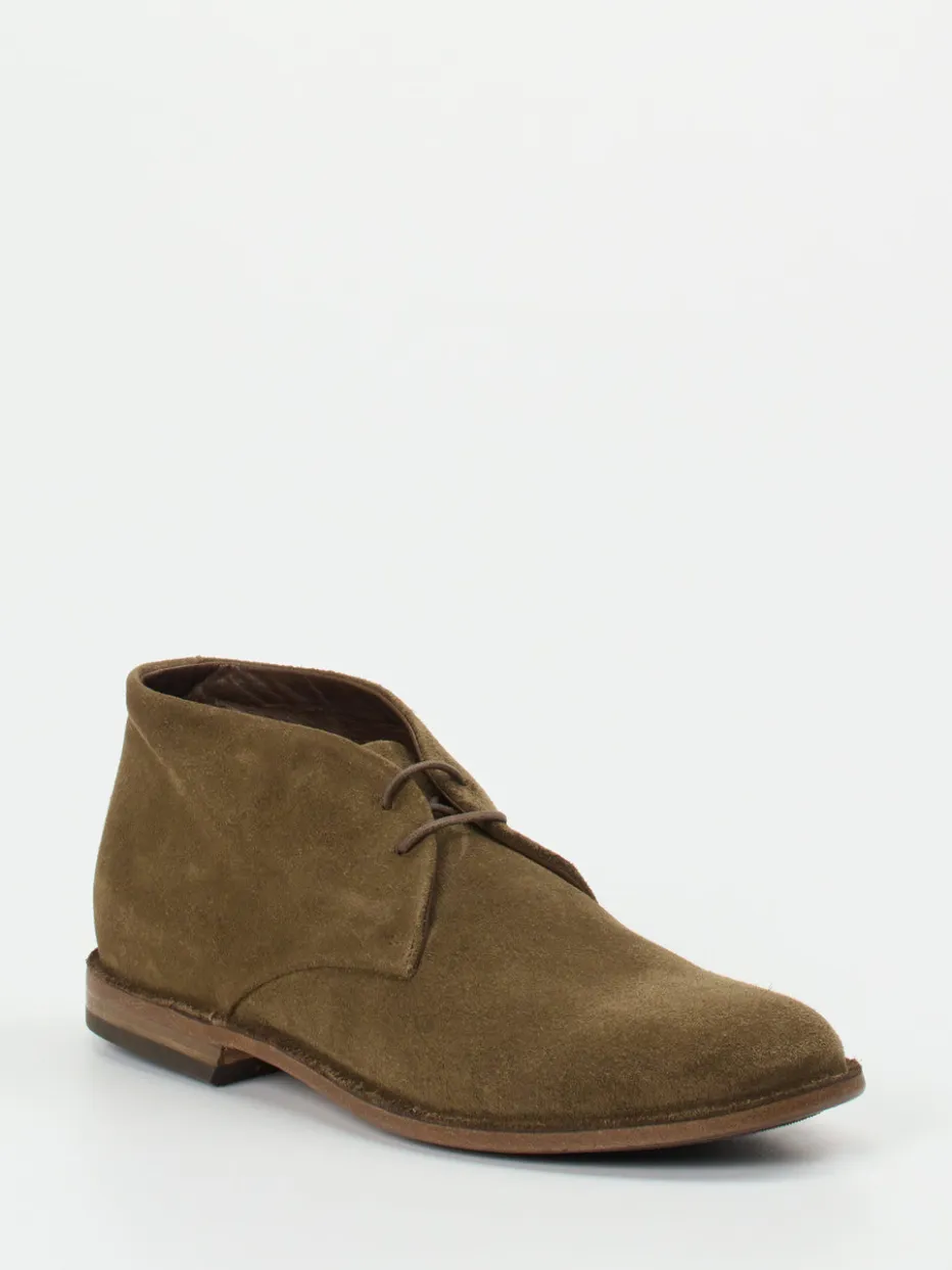 Damen Pantanetti – Desert Boots aus Veloursleder olivbraun