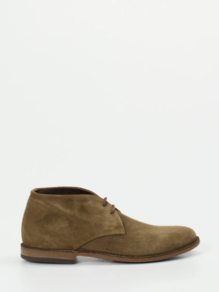 Damen Pantanetti – Desert Boots aus Veloursleder olivbraun