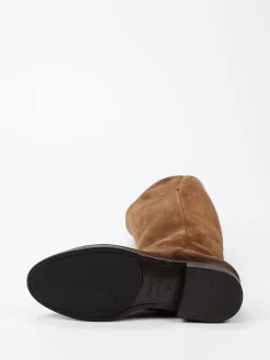 – Kniehohe Stiefel aus Veloursleder*Pantanetti Clearance