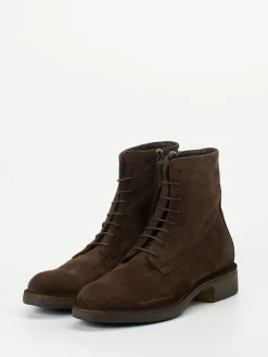 – Schnürboots aus Veloursleder*Pantanetti