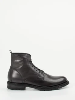 – Schnürboots aus Kalbleder in Anthrazit*Pantanetti New