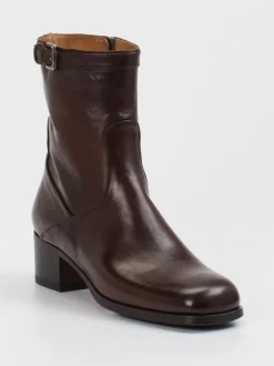 – Stiefelette aus Veloursleder Dunkel*Pantanetti Online