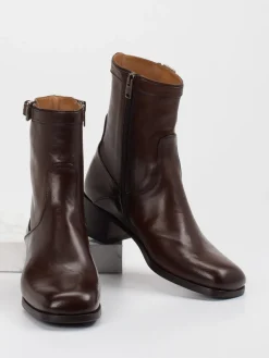 – Stiefelette aus Veloursleder Dunkel*Pantanetti Online