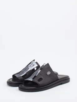 – Slides aus Känguruleder in Metallic*Papucei Outlet