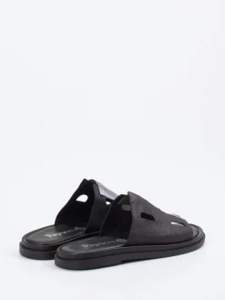 – Slides aus Känguruleder in Metallic*Papucei Outlet