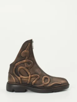 – Stiefeletten aus Metallic-Kalbleder bronzebraun*Papucei Clearance