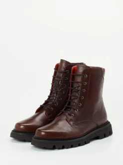 Damen Pas de Rouge – Schnürboots aus Lammleder Dunkel