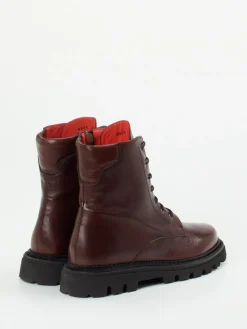 Damen Pas de Rouge – Schnürboots aus Lammleder Dunkel