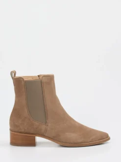 Damen Paul Green – Chelsea Boots aus Veloursleder sandbeige