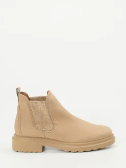 Damen Paul Green – Chelsea Boots aus Nubukleder beige