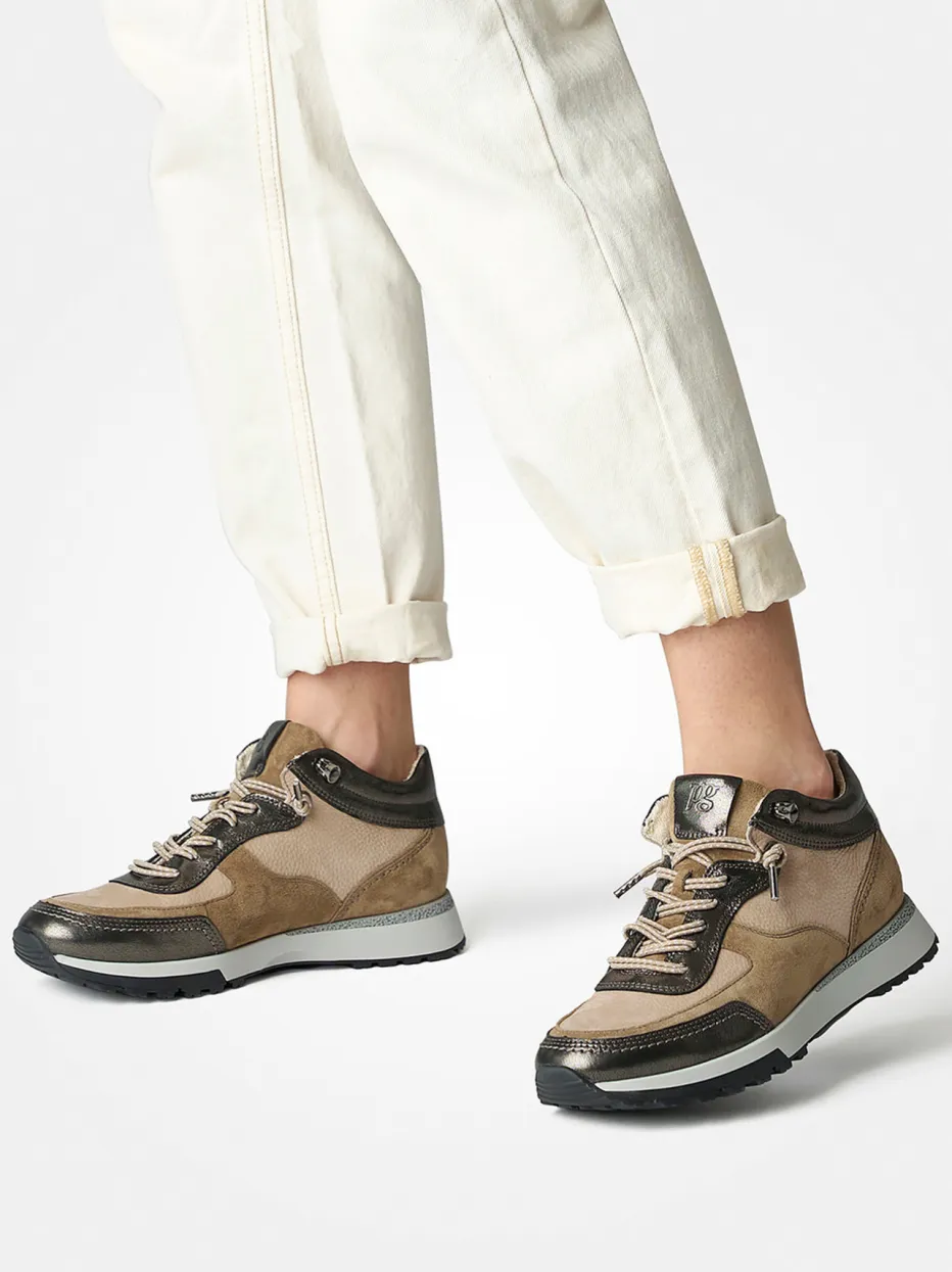 – High-Top Sneaker aus Veloursleder Sandbeige*Paul Green Best