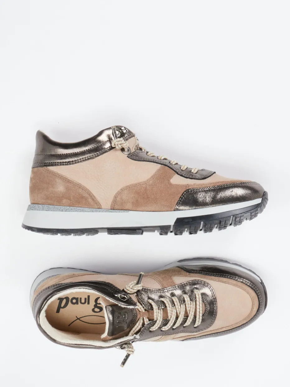 – High-Top Sneaker aus Veloursleder Sandbeige*Paul Green Best
