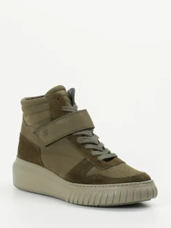 – High-Top-Sneaker aus Veloursleder oliv*Paul Green Hot
