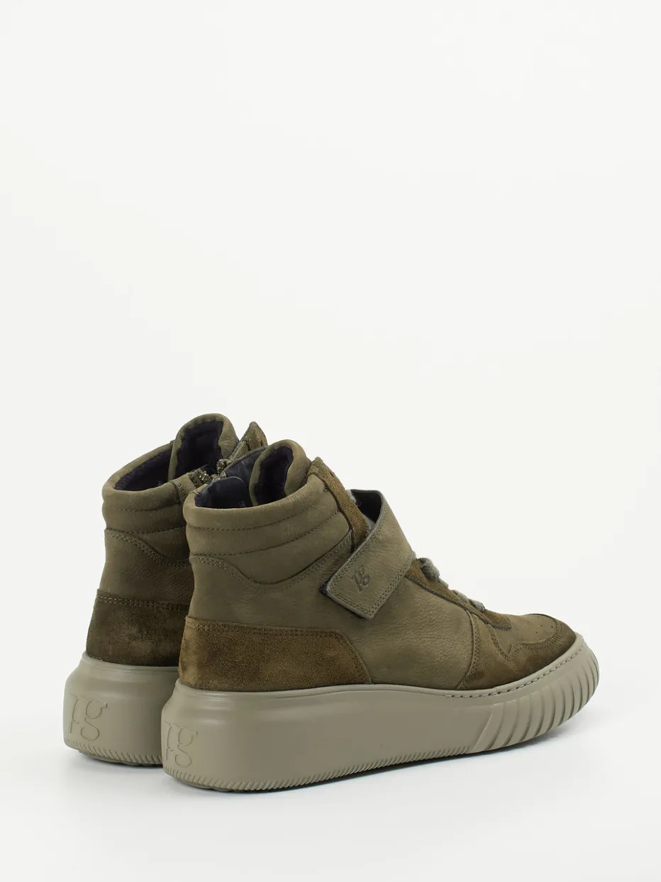– High-Top-Sneaker aus Veloursleder oliv*Paul Green Hot