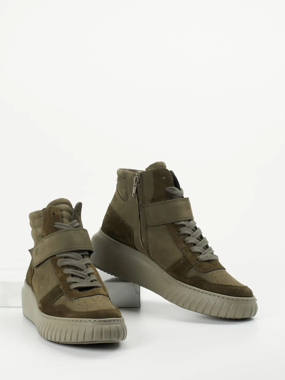 – High-Top-Sneaker aus Veloursleder oliv*Paul Green Hot