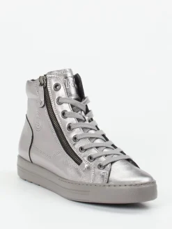Damen Paul Green – High-Top-Sneaker aus Metallicleder