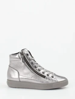 Damen Paul Green – High-Top-Sneaker aus Metallicleder