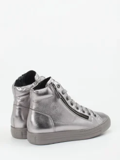 Damen Paul Green – High-Top-Sneaker aus Metallicleder