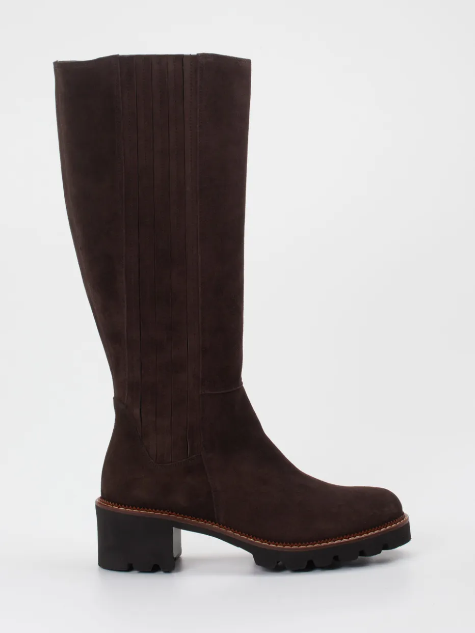 Damen Paul Green – Kniehohe Stiefel aus Veloursleder