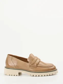 Damen Paul Green – Loafer aus Kalbleder in Cognac