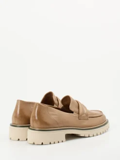 Damen Paul Green – Loafer aus Kalbleder in Cognac