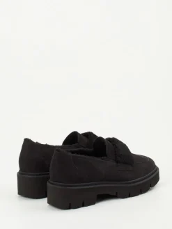 Damen Paul Green – Loafer aus Nubukleder mit Kunstfell