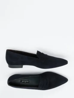 Damen Paul Green – Loafer aus Veloursleder dunkel