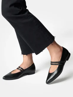 Damen Paul Green – Mary Jane Flats aus Kalbleder