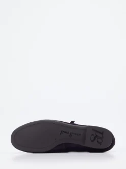 Damen Paul Green – Mary-Jane-Ballerina aus Veloursleder Dunkel