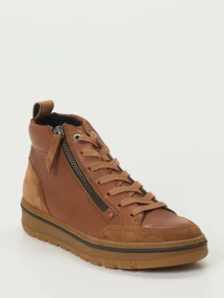 – Mid-Top Sneaker aus Kalbleder cognac*Paul Green Hot
