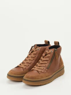– Mid-Top Sneaker aus Kalbleder cognac*Paul Green Hot